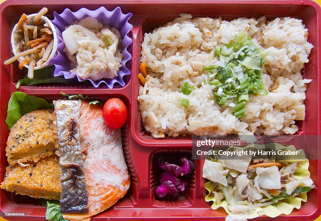 Salmon bento