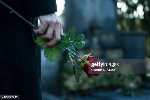 cemetery - mourning flowers stock pictures, royalty-free photos & images