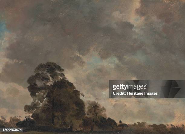 Cloud Study;Landscape at Hampstead, Trees and Storm Clouds;Clouds over a Landscape with a tall Tree;Landscape at Hampstead: Trees and Storm Clouds,...