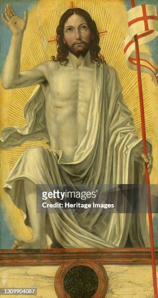 Christ Risen from the Tomb, circa 1490. Artist Ambrogio Bergognone. .