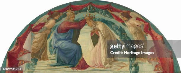 The Coronation of the Virgin, circa 1475. Artist Filippino Lippi. .