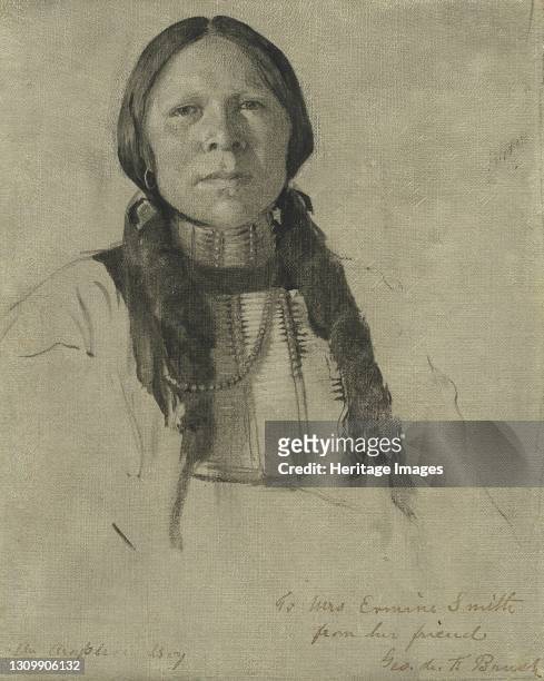 An Arapahoe Boy, circa 1882. Artist George de Forest Brush. .