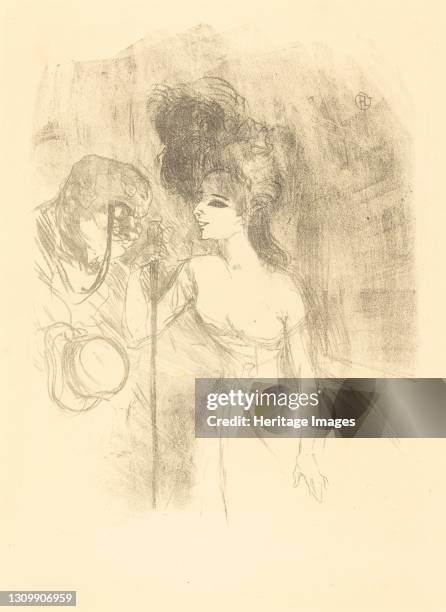 Anna Held and Baldy , 1896. Artist Henri de Toulouse-Lautrec. .