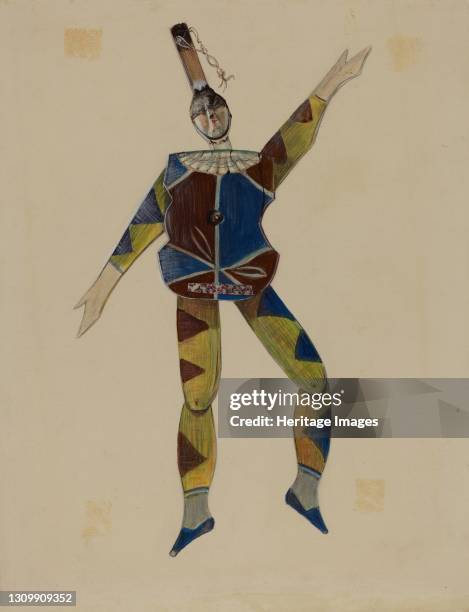 Harlequin, circa 1936. Artist Mina Lowry. .