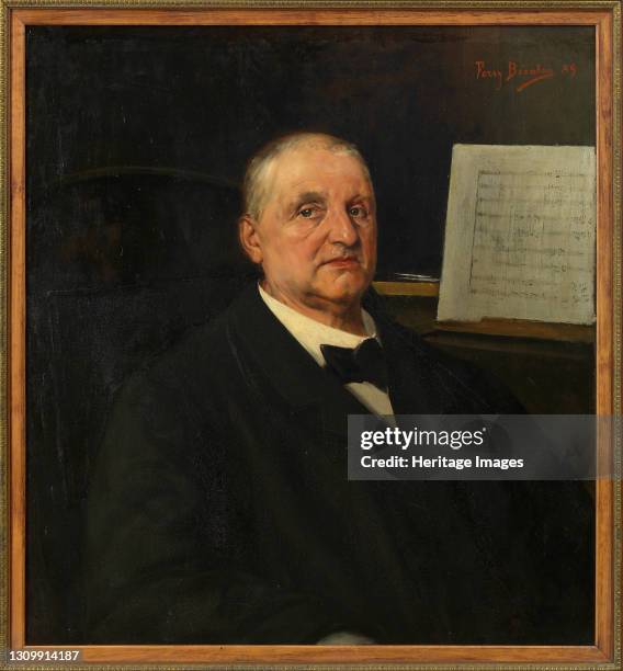 Portrait of Anton Bruckner , 1889. Found in the collection of Vienna Museum. Artist Bératon, Ferry . .