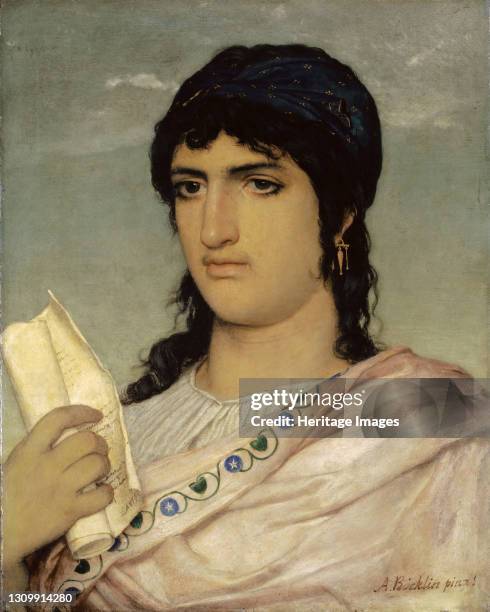 Sappho, 1862. Found in the collection of Art Museum Basel. Artist Böcklin, Arnold . .