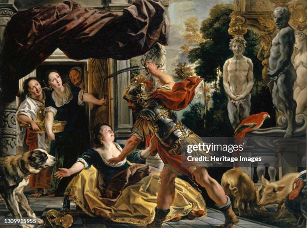 Ulysses and Circe, ca 1630-1634. Found in the collection of Art Museum Basel. Artist Jordaens, Jacob . .