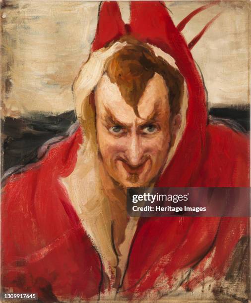 Grigory Grigoryevich Ge as Mephistopheles. Private Collection. Artist Repin, Ilya Yefimovich . .