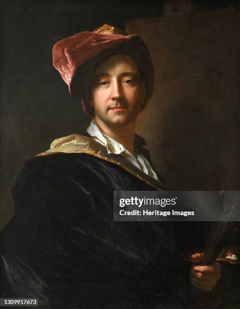 Self Portrait in a Turban, 1698. Found in the collection of Musée Hyacinthe Rigaud, Perpignan. Artist Rigaud, Hyacinthe François Honoré . .