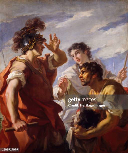 Caesar Before Alexandria, 1724-25. Depicting scene of Julius Caesar before the Siege of Alexandria Artist Giovanni Antonio Pellegrini. .