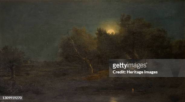 Moonlight Scene, 1800-1850. Artist Unknown. .
