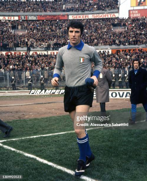 Dino Zoff of Italy looks on 1974, Italy.