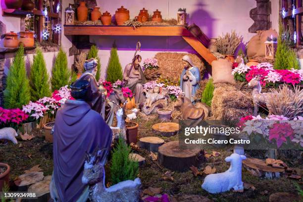machico christmas crib - madeira christmas stock pictures, royalty-free photos & images
