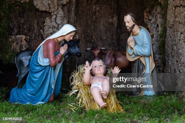 funchal christmas crib - presépio imagens e fotografias de stock