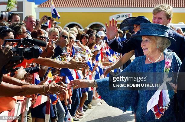 Dutch Queen Beatrix visits Bonaire on October 31, 2011. Afp photo/ ANP ROYAL IMAGES ROBIN UTRECHT netherlands out - belgium out