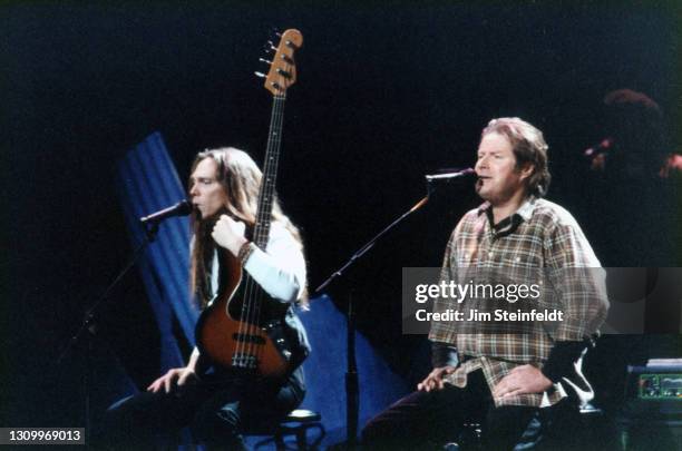 Rock band Eagles Timothy B. Schmit, Don Henley perform at the Target Center in Minneapolis, Minnesota on February 22, 1995.