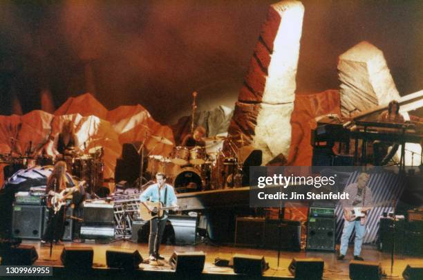 Rock band Eagles Timothy B. Schmit, Glenn Frey, Don Henley, Joe Walsh perform at the Target Center in Minneapolis, Minnesota on February 22, 1995.