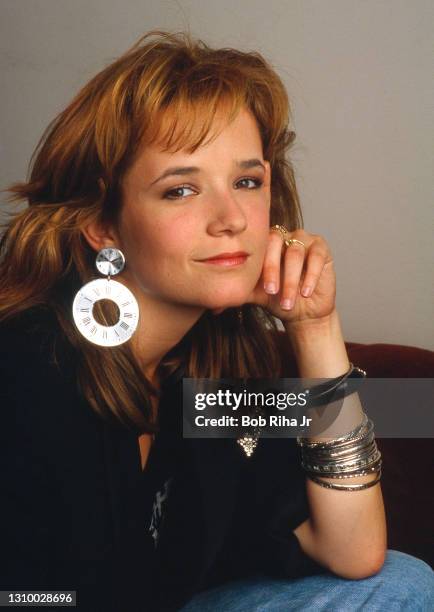 Actress Lea Thompson portrait session, July 24, 1986 in Los Angeles, California.