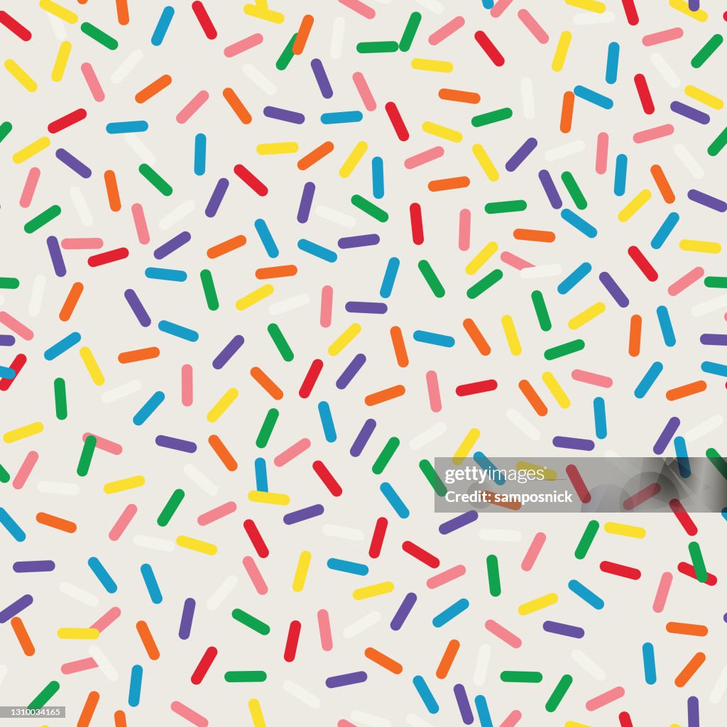 Colorful Seamless Candy Sprinkles Pattern