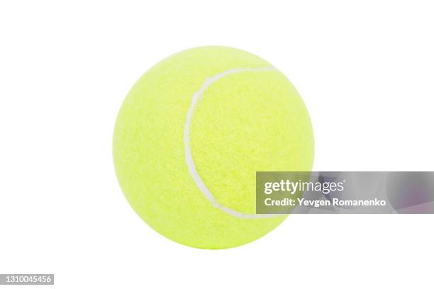 tennis ball isolated on white background - tennis macro bildbanksfoton och bilder