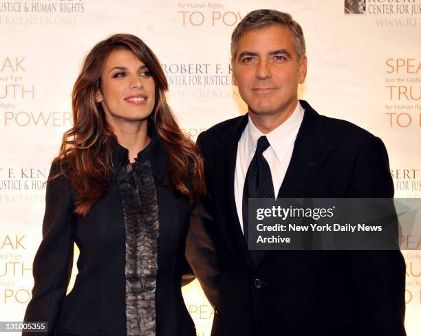 George Clooney with girlfriend Elisabetta Canalis at the Robert F. Kennedy Center For Justice And Human Rights "Ripple Of Hope Awards" Dinner...