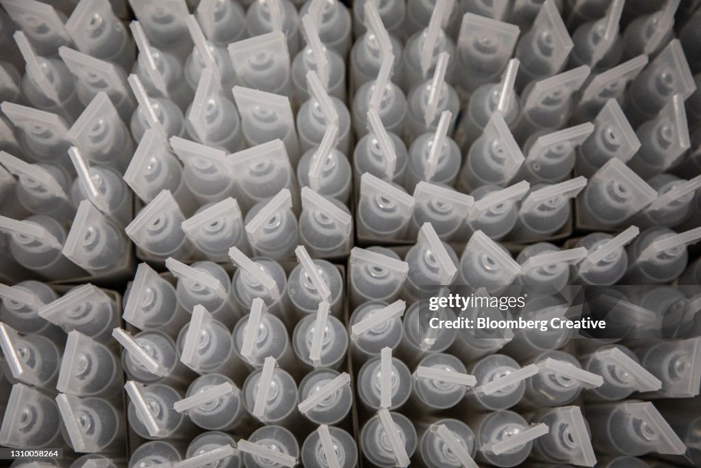 Plastic Vials Of Saline Solution