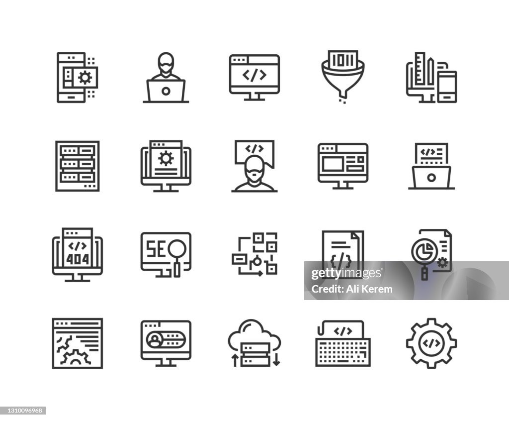 Programming, Code, Programmer, Development, Filtering Data Icon Design