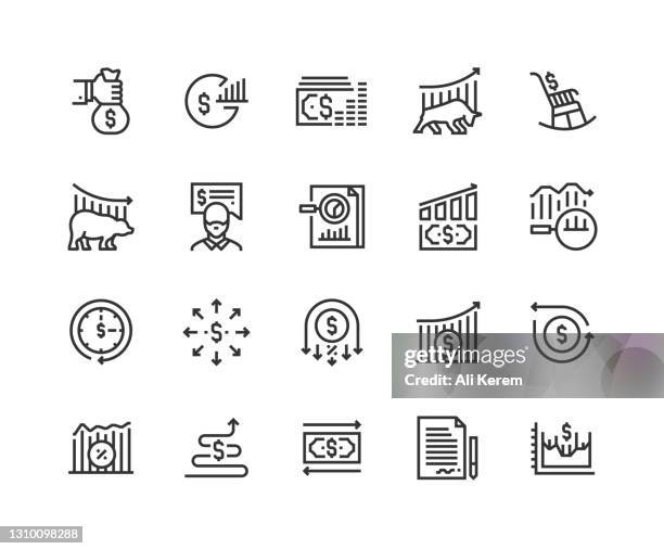 anlage, kapital, asses allocation, fonds, bullenmarkt, rentenkonto-icons - bull icon stock-grafiken, -clipart, -cartoons und -symbole