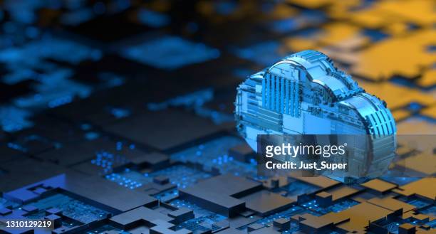 cloud computing, data center, server rack, connection in neural network, technology - cloud computing stock pictures, royalty-free photos & images