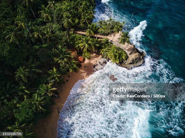 aerial view of sea,costa rica - costa rica stock pictures, royalty-free photos & images