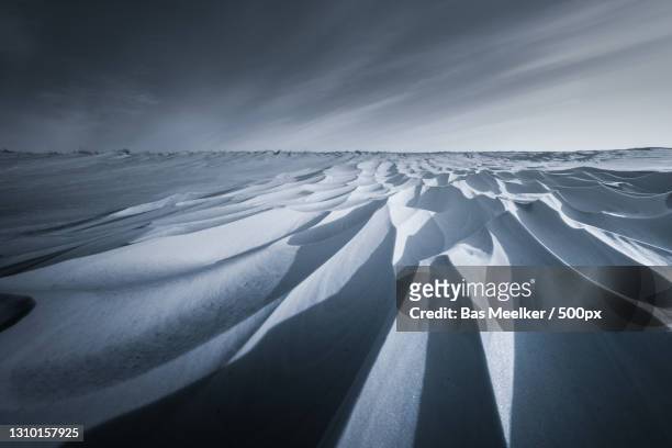 scenic view of snow covered land against sky,groningen,netherlands - landschap natuur 個照片及圖片檔