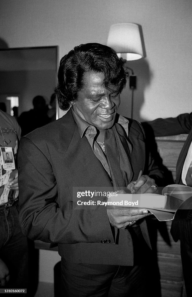 Jack Brown Rapper Singer James Brown signs autographs during the 'Jack The Rapper ...