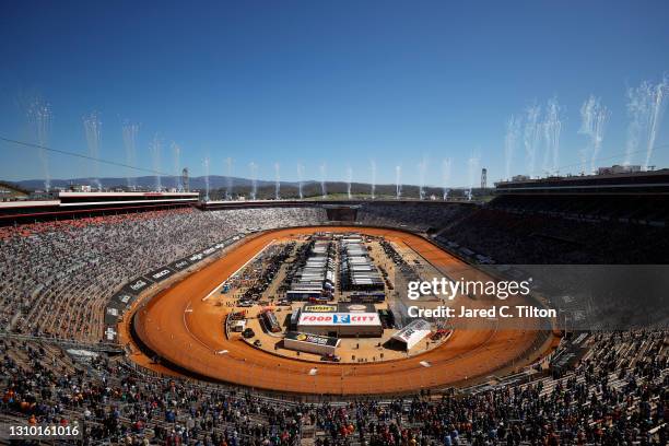 General view during the NASCAR Cup Series Food City Dirt Race at Bristol Motor Speedway on March 29, 2021 in Bristol, Tennessee.