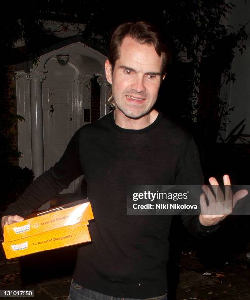 Jimmy Carr leaving Jonathan Ross Annual Halloween Party on October 31, 2011 in London, England.