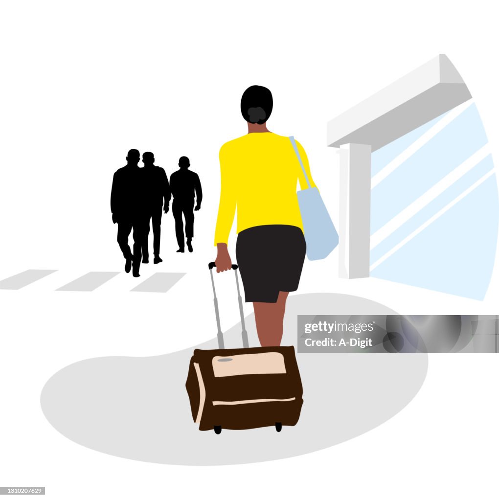 Business Woman And Documents Holder