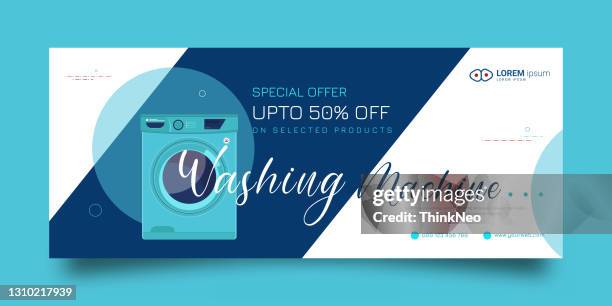 advertisement banner copy space template design - buying laundry detergent stock illustrations