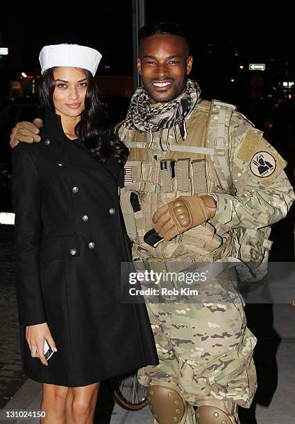 Tyson Beckford attends Miranda Kerr's Halloween party at Catch Roof on October 31, 2011 in New York City.