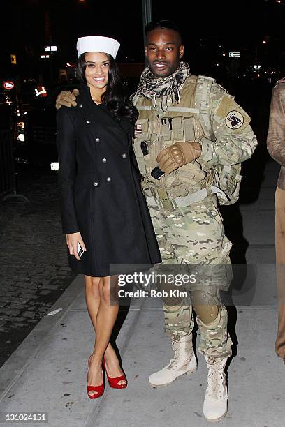 Tyson Beckford attends Miranda Kerr's Halloween party at Catch Roof on October 31, 2011 in New York City.