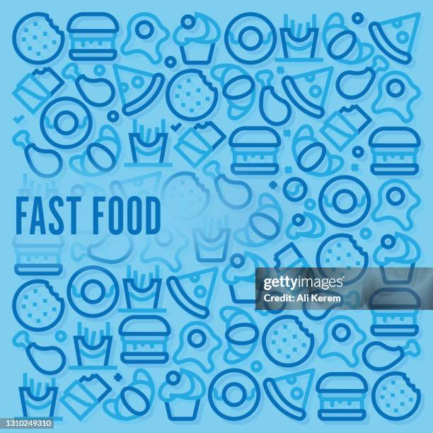 fast food pattern - double hotdog stock illustrations