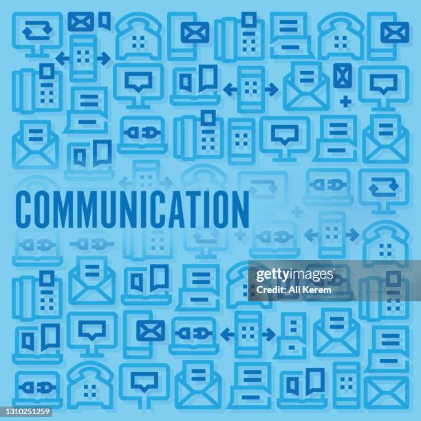 communication pattern - communications workers of america stock illustrations