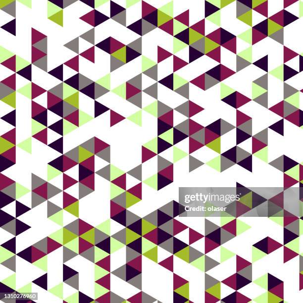equilateral triangles, about half white, equally sided, equally sized, shape pattern. pointing left and right. - cirrocumulus clouds stock illustrations