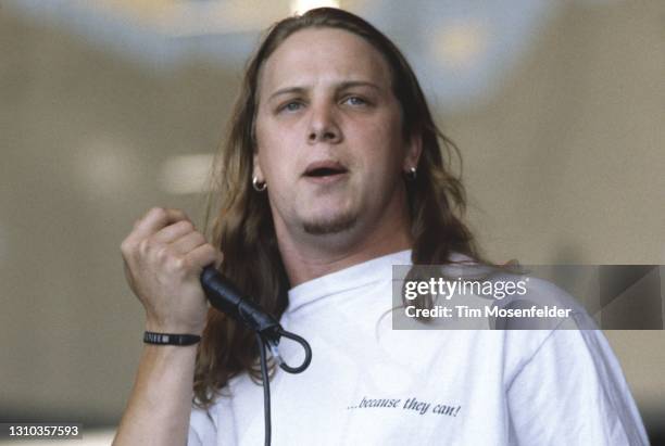 Kevin Martin of Candlebox performs at Shoreline Amphitheatre on July 22, 1994 in Mountain View, California.