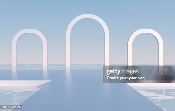 3d rendering exhibition background - arch foto e immagini stock