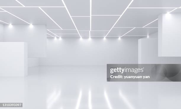 3d rendering exhibition background - salone d'esposizione foto e immagini stock