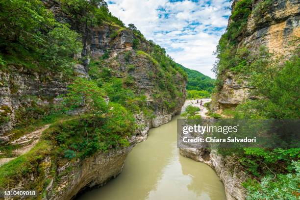 the osumi canyon in skrapar - osumi stock pictures, royalty-free photos & images