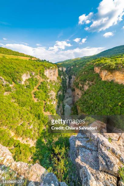 the osumi canyon in skrapar - osumi stock pictures, royalty-free photos & images