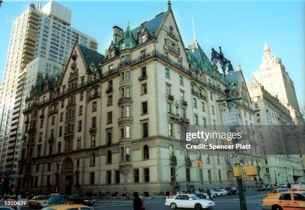The landmark Dakota Apartments, pictured December 7 at the corner of New York''s Central Park West and 72 street on the upper West Side of New York...