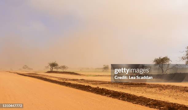 dust storm in the outback - dust storm stock pictures, royalty-free photos & images