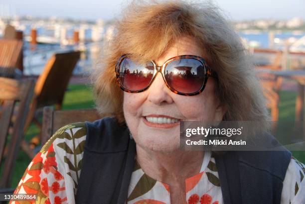 Anne Meara, 1929-2015, wife of Jerry Stiller and mother of Ben Stiller, relaxes on the beach on Nantucket in August in 2011.
