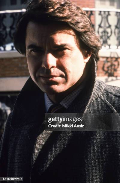 American actor Robert Urich , playing Spenser in Spenser: For Hire, in Boston, MA in1984.